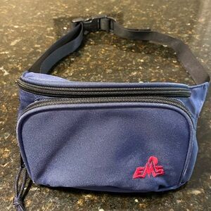 Vintage Eastern Mountain Sports Fanny Pack Waist Blue Sport Hip Pack